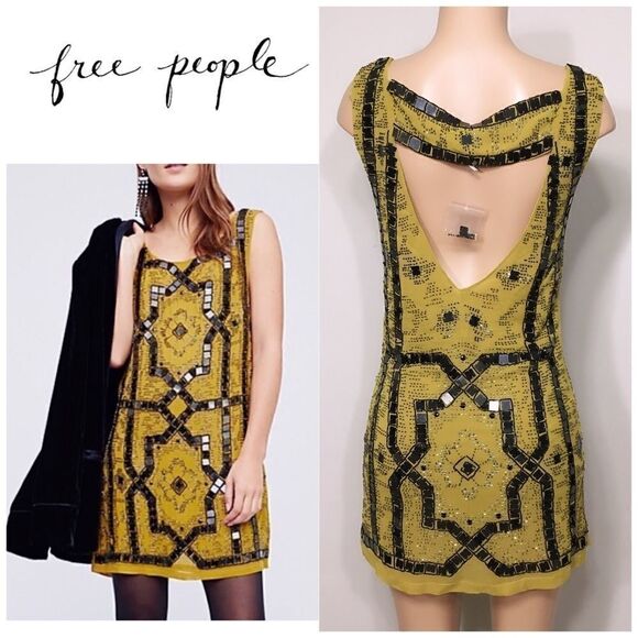 Free People Dresses & Skirts - New. Speak Easy Beaded dress. Size 2. RUNS SMALL. Retails $249